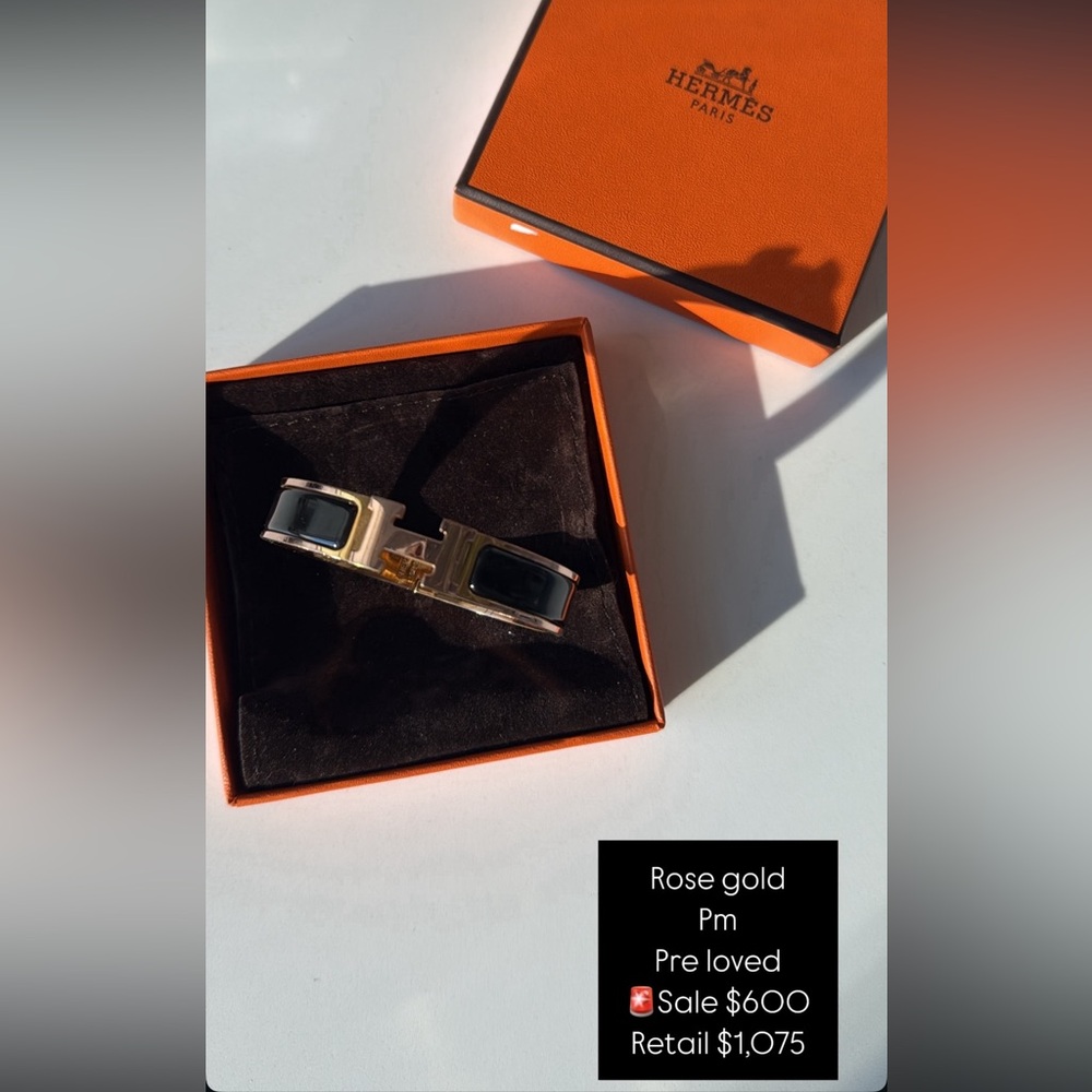 Hermès Gold and Black Bracelet